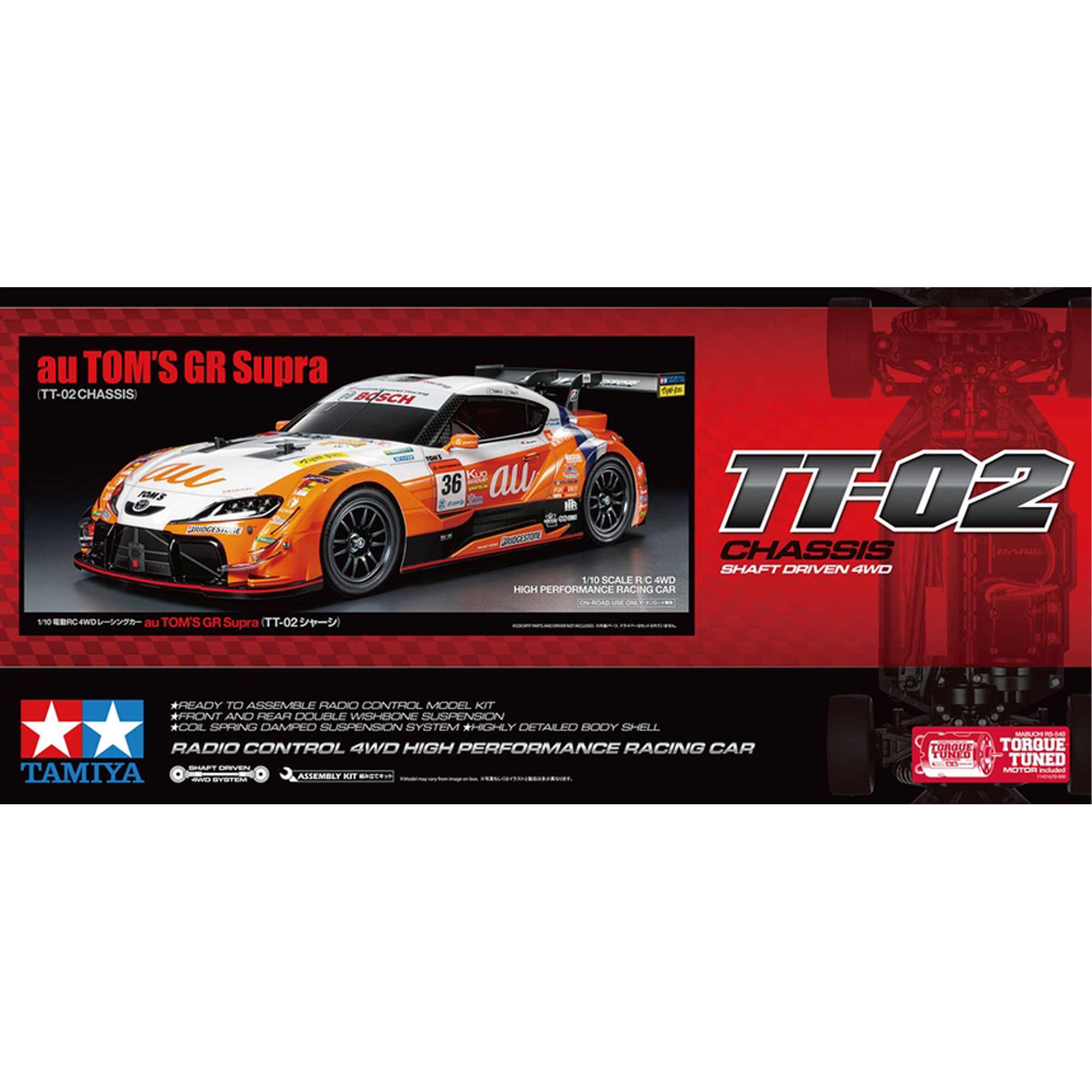 Tamiya 1/10 au Tom's Toyota GR Supra GT500 TT-02 4x4 On-Road