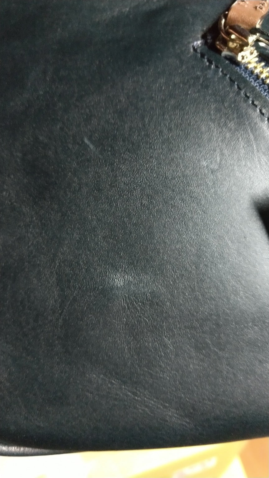 最後の1本】豊岡製／日本製／国産／牛革／レザー／ネイビー／紺色