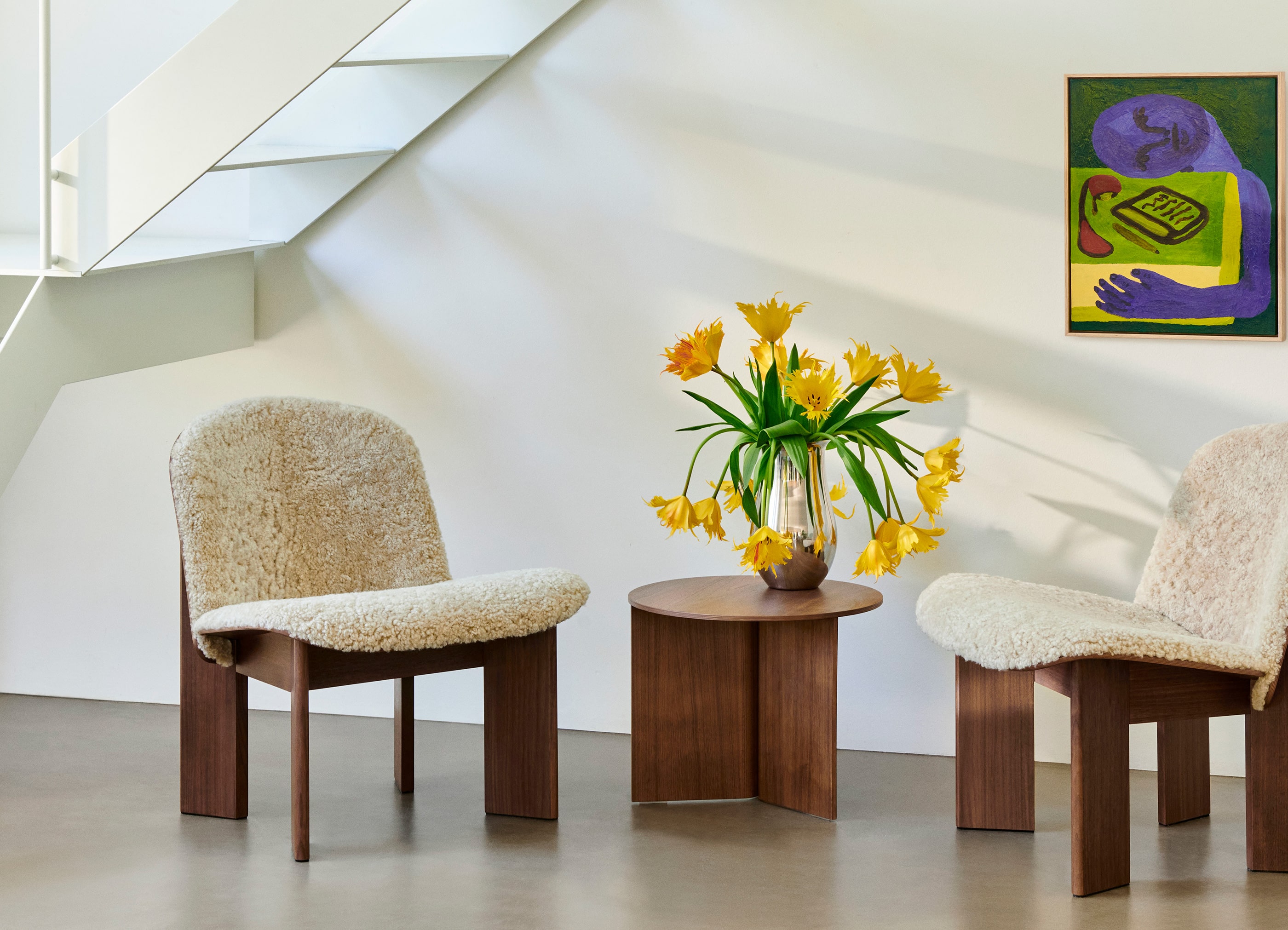 SLIT TABLE WOOD XL / Φ65 x H35.5 cm - テーブル | 【公式】HAY