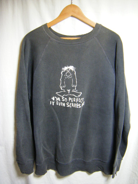 希少黒ボディ!!1960s?モンスタープリント?スウェット - 古着屋HamburgCafe