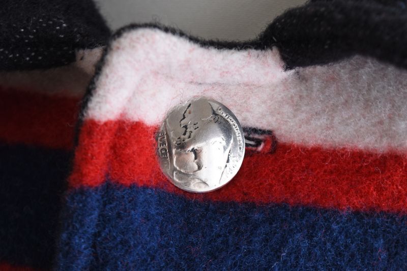 ネイティブ柄ウールブランケットコート 実寸L - 古着屋HamburgCafe