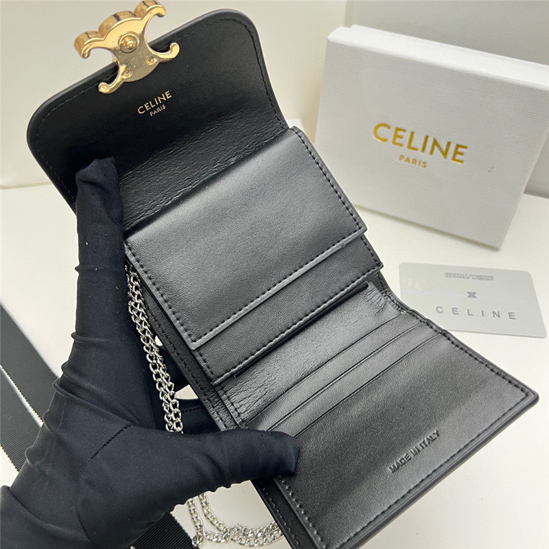 セリーヌ チェーン ウォレット celine ミニ 財布 レディース 人気