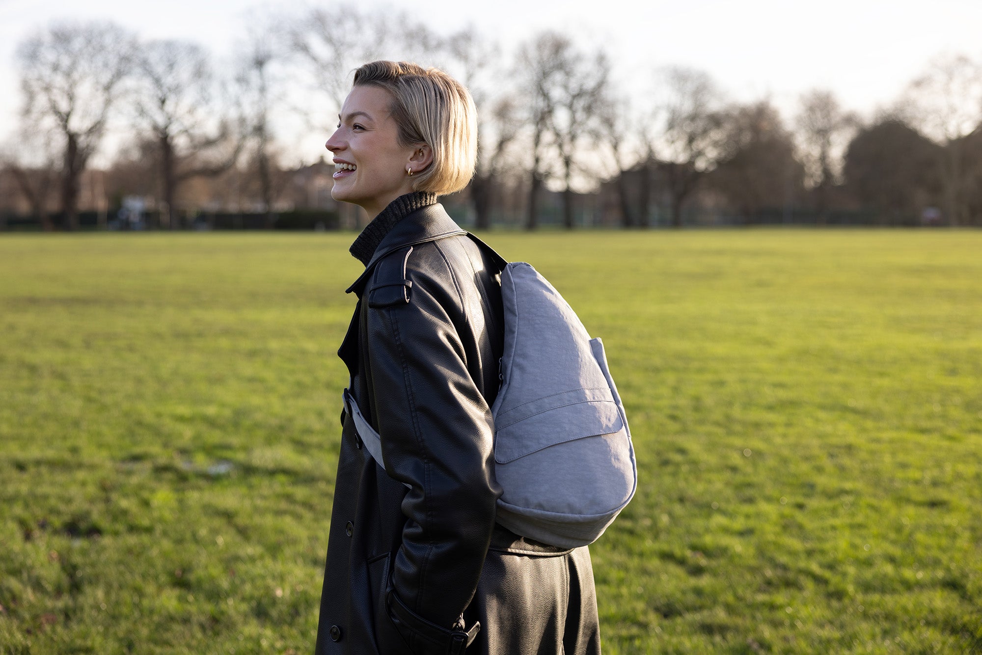 ヘルシーバックバッグ テクスチャードナイロン Sサイズ ロケットグレー