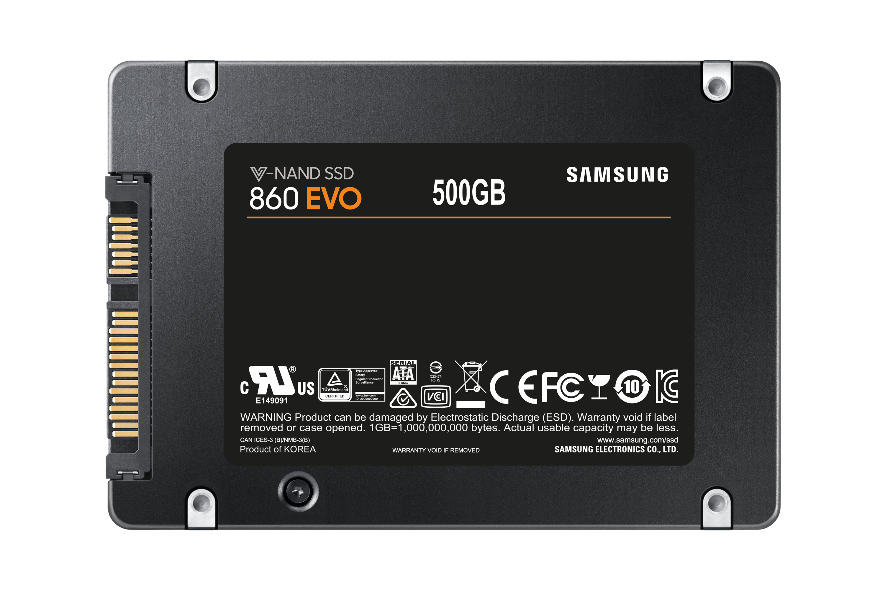 Samsung 860 EVO 500GB 2.5 Inch SATA III Internal SSD (MZ-76E500B