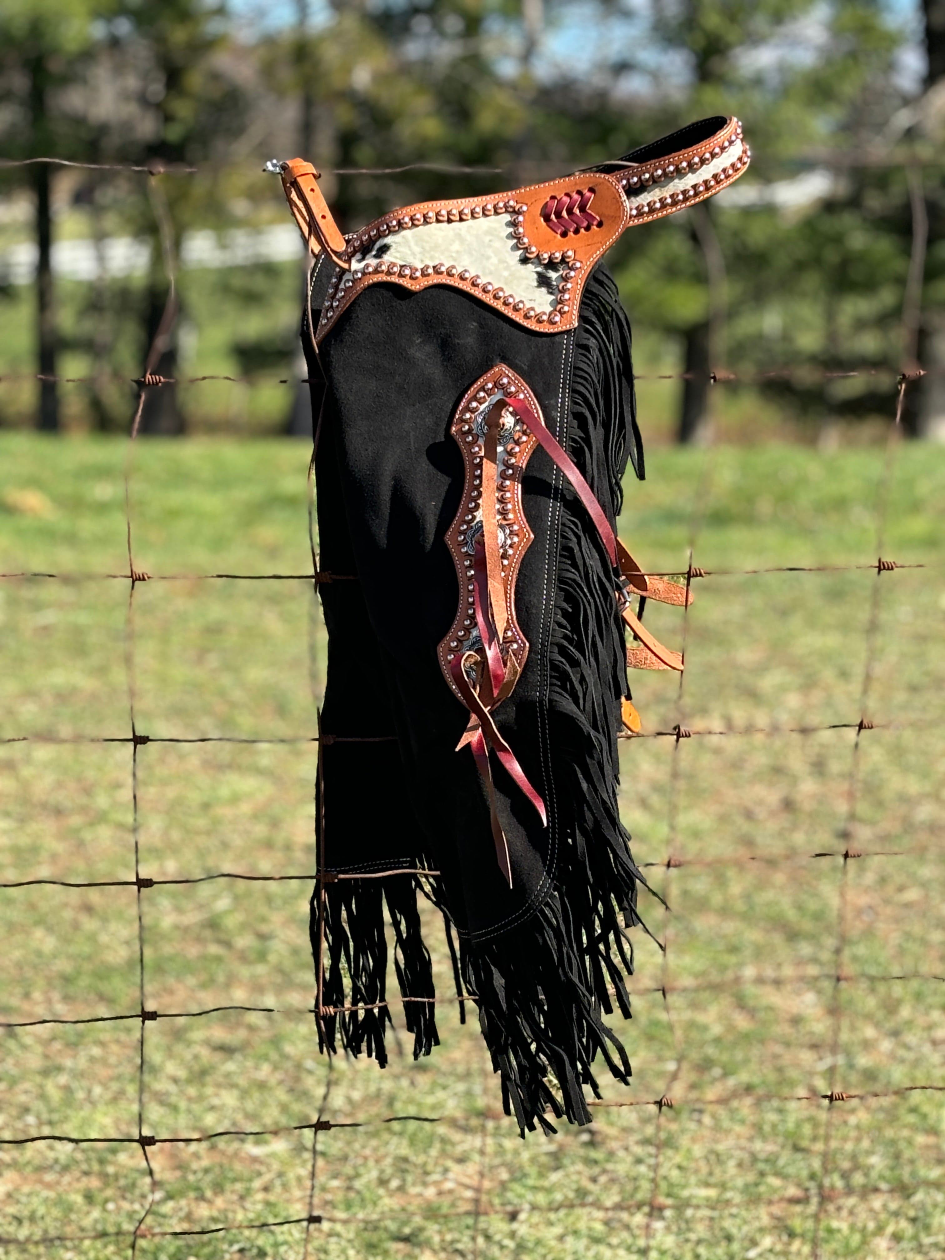 Black Suede Chink ~ Cowhide | Henderson's Western Store