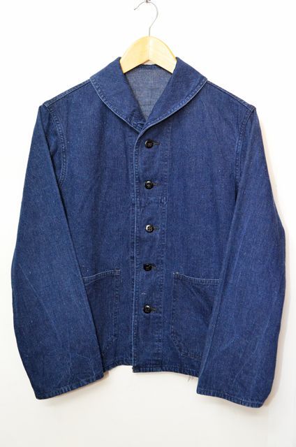 50's US.NAVY ショールカラーデニムカバーオールOU-366｜VINTAGE