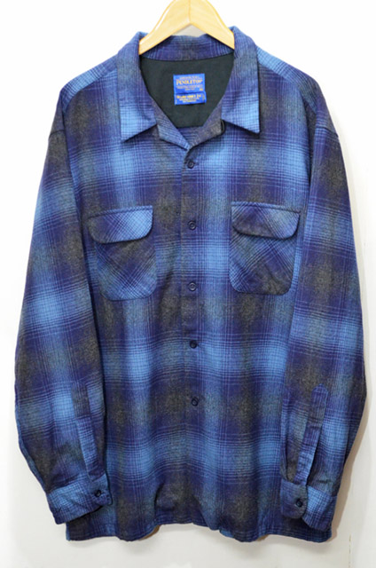 Pendleton ウールシャツ “青ベース / オンブレチェック