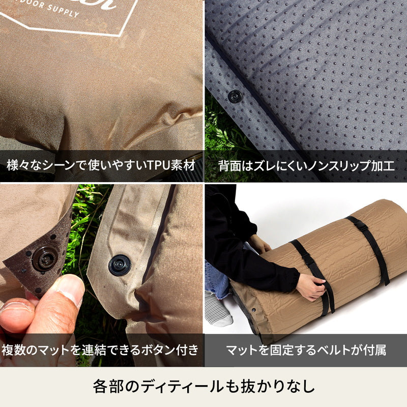 8月上旬配送予定8cm インフレーターマットDX ダブル 枕セット