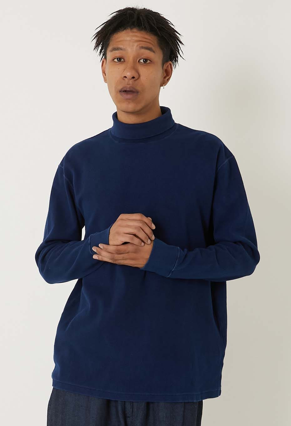 ムライトテレコ テゾメ ニードルステッチ タートルネック Tシャツ ユニ