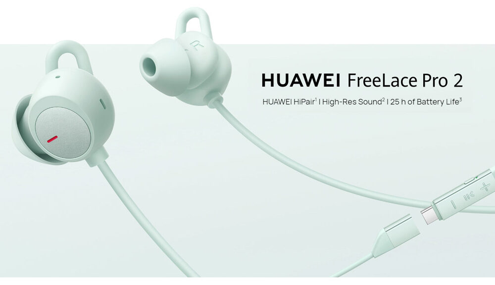 Huawei freelace pro 2 グリーン（左右一体型・ノイキャン） Huawei
