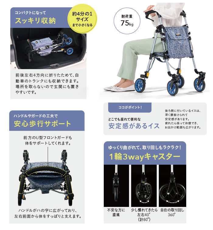 ウィズワン(象印ベビー)】歩行車 レジェール キャンシット | 手押し車