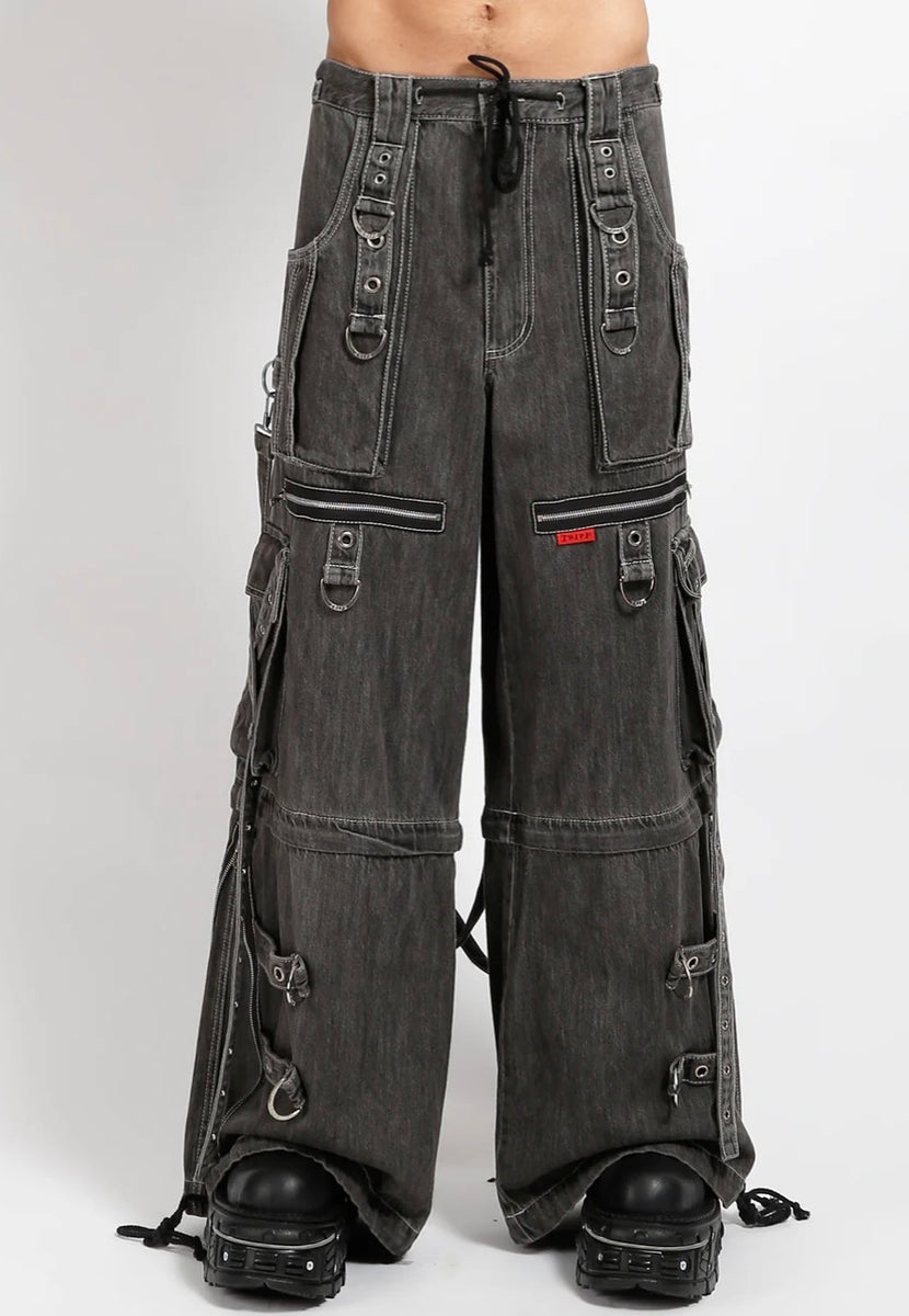 Tripp NYC - X-Strap Zip Off Denim Black - Jeans | Impericon