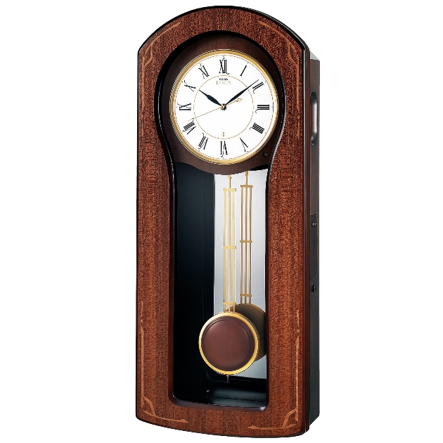 報時振り子時計エンブレム セイコー SEIKO電波振り子時計 HS442B/時計