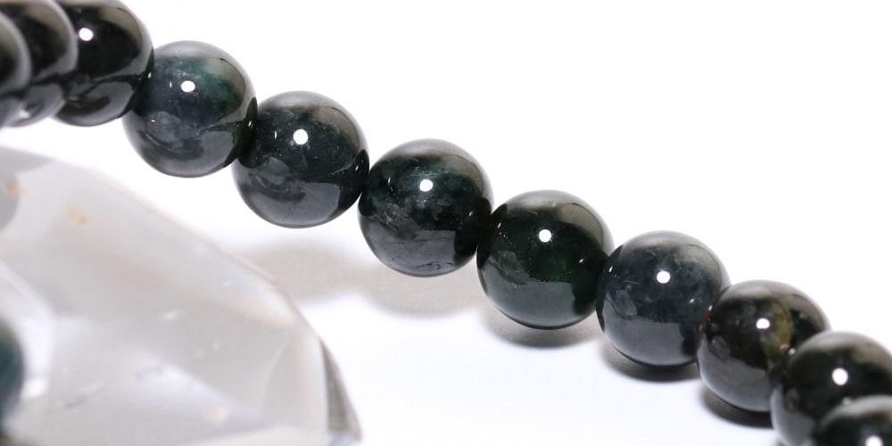 特別価格/高品質]ミャンマー産天然黒翡翠ブレスレット（約8.5mm玉