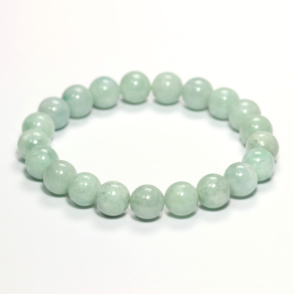 セミオーダー]ミャンマー産本翡翠ブレスレット（約10mm玉） - 埼玉県