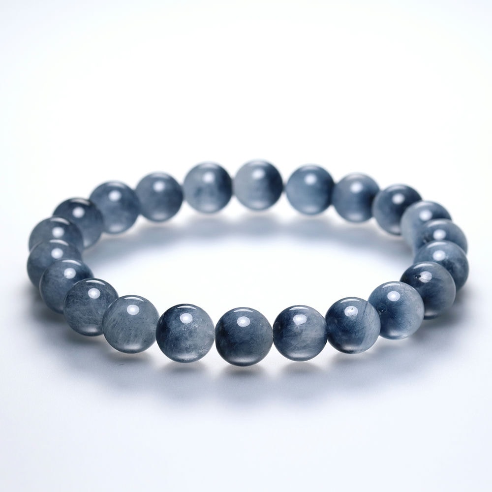 3A++]ブルートルマリンインクォーツブレスレット/インディゴライトイン