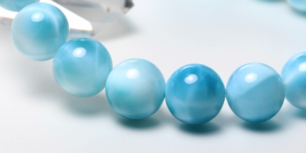 高品質++]ラリマーブレスレット（約10.5mm玉） - 埼玉県吉川市の天然石