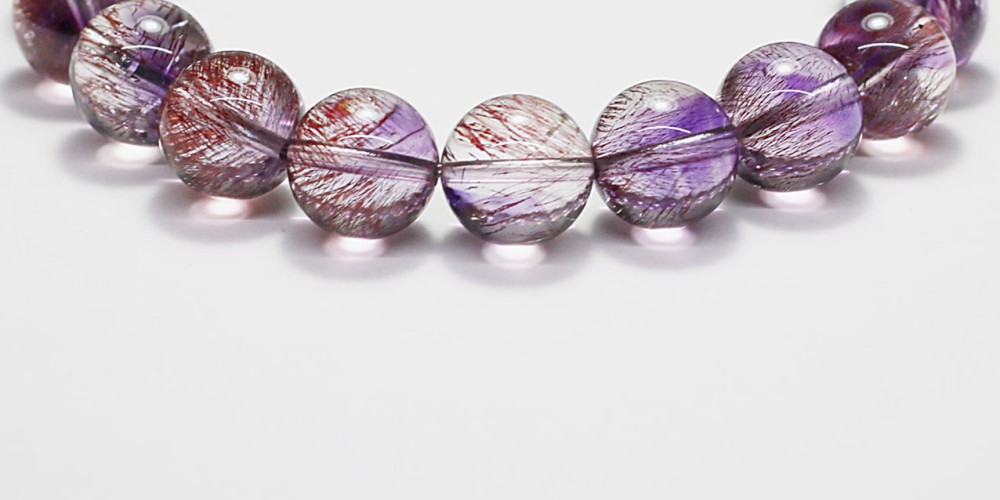 最高品質]アメジストスーパーセブンブレスレット（約11mm玉） - 埼玉県