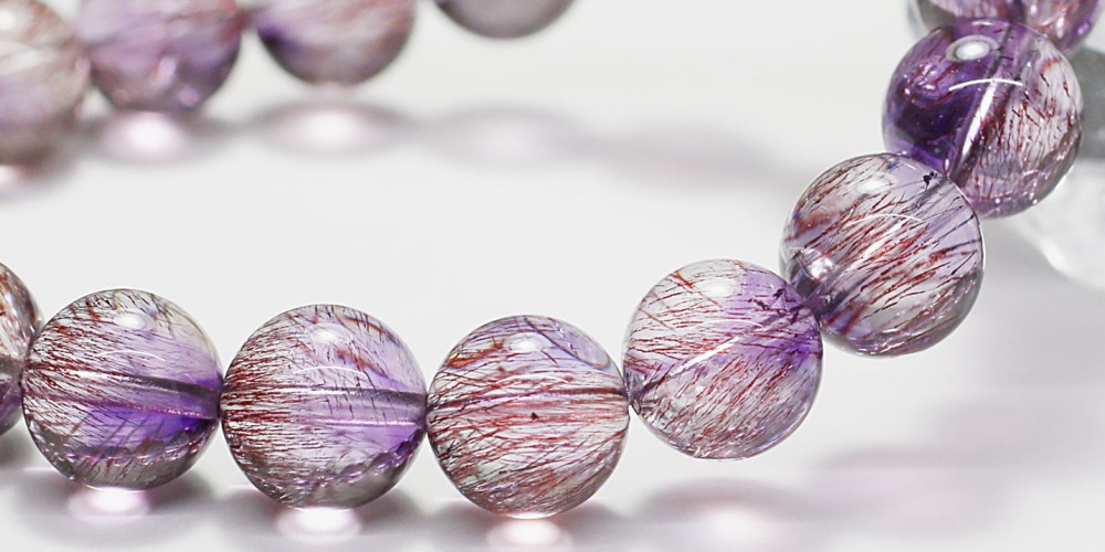 最高品質]アメジストスーパーセブンブレスレット（約11mm玉） - 埼玉県