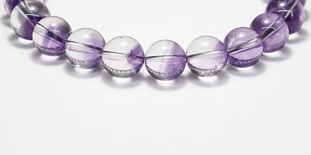 高品質++]アメジストファントムクォーツブレスレット（約9.5mm玉