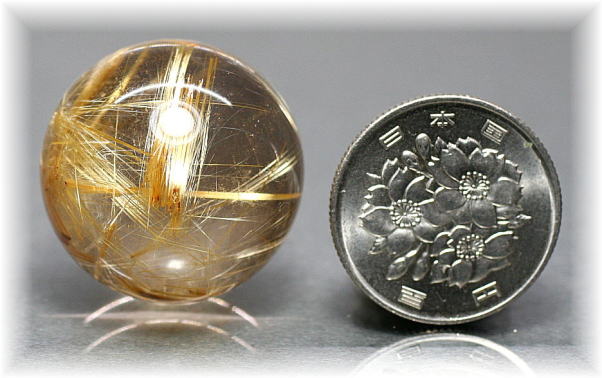 高品質]ゴールドルチルクォーツ丸玉/スフィア - 埼玉県吉川市の天然石