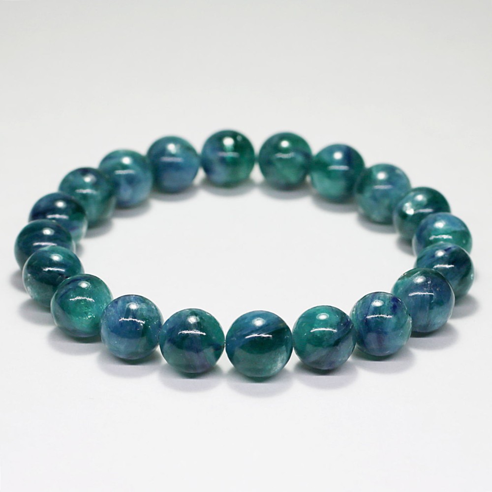 高品質]カイヤナイトインフックサイトブレスレット（約10mm玉） - 埼玉