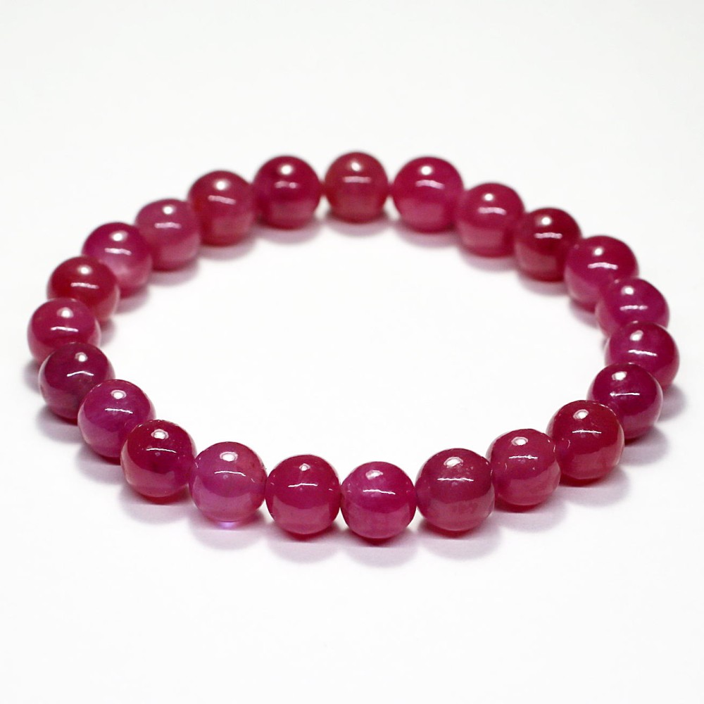 高品質]ピンクサファイアブレスレット（約8mm玉） - 埼玉県吉川市の