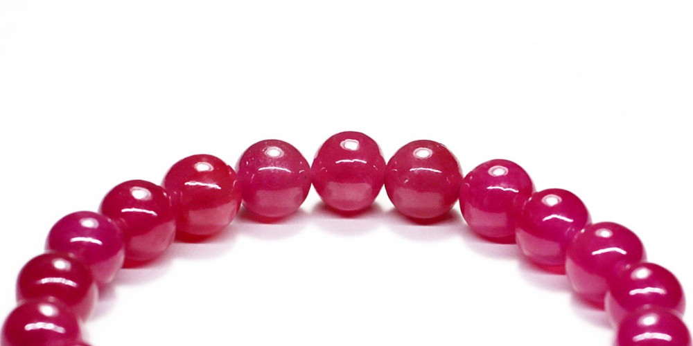 トップクォリティ]ピンクサファイアブレスレット（約8.5mm玉） - 埼玉