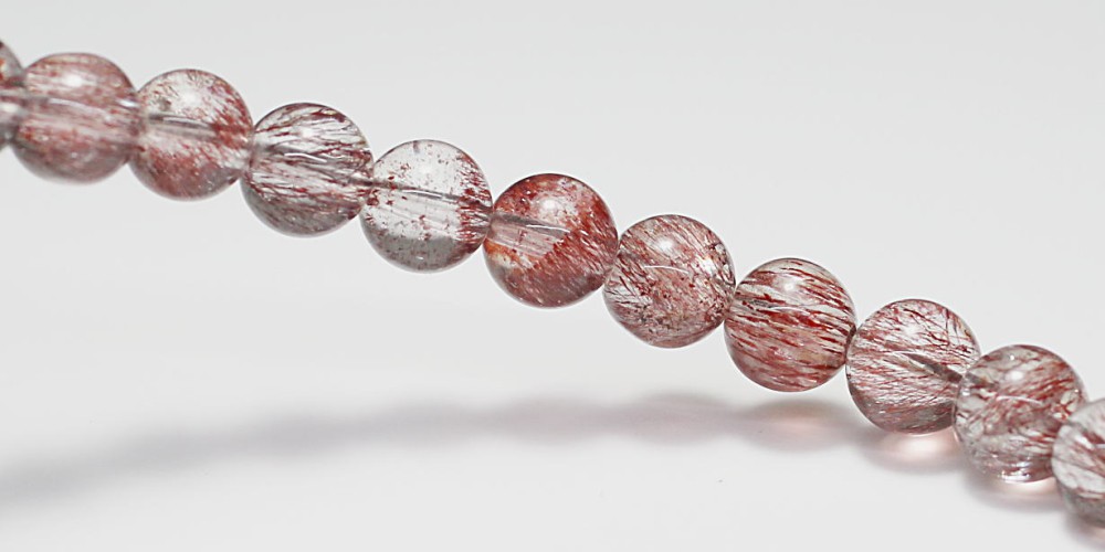 高品質++]スーパーセブンブレスレット/レッド系（約5.5mm玉・レピ