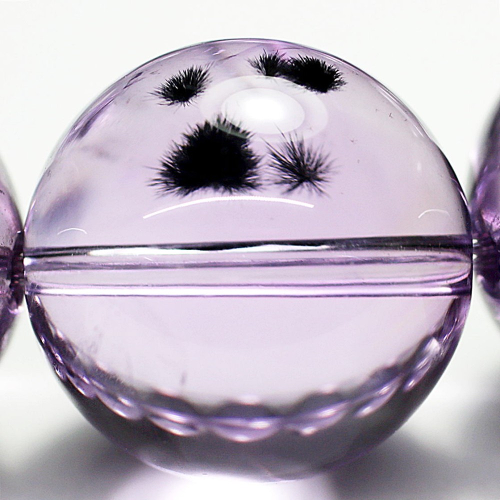 トップクォリティ]ロマネサイトインアメジストブレスレット（約14mm玉