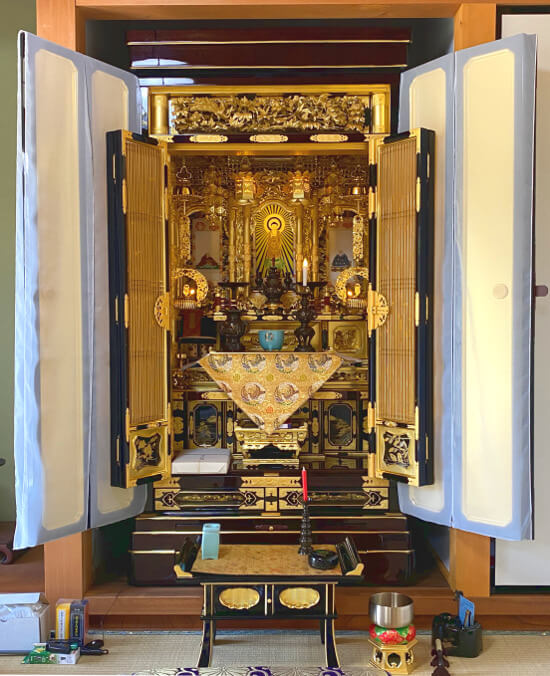 橘28号前開き、浄土真宗本願寺派（お西）のお仏壇へお買い替え