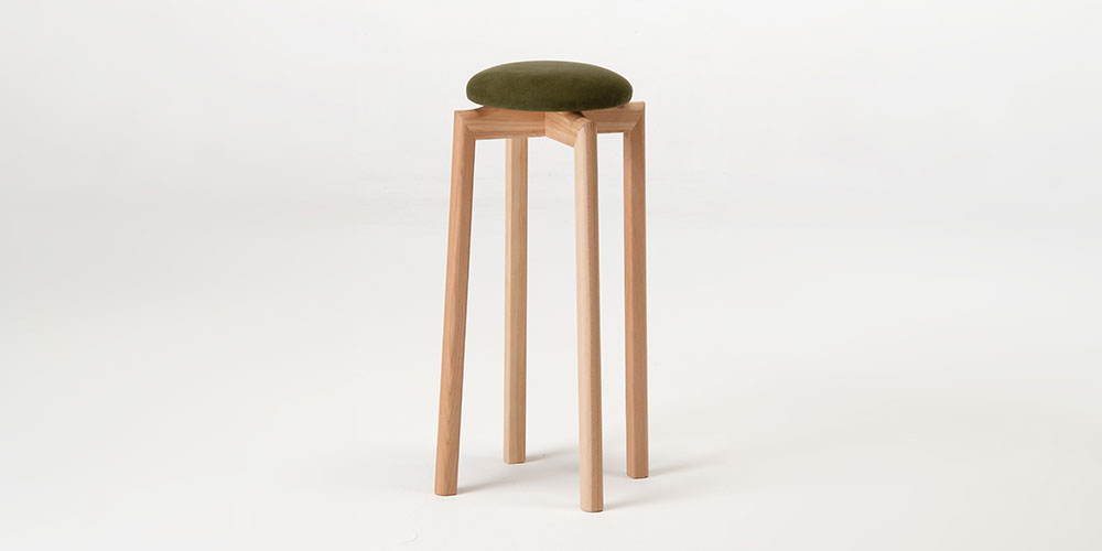 匠工芸 スツールM「MUSHROOM-マッシュルーム-」カバ材 高さ60cm 全5色