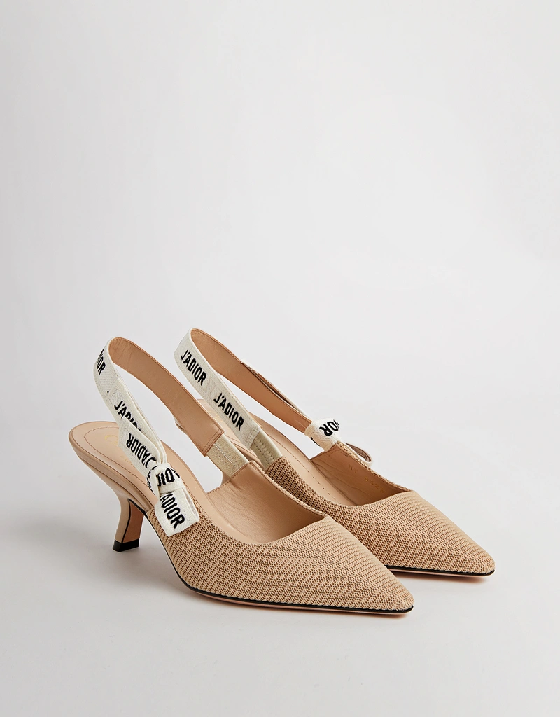 Dior J'Adior Ribbon ハイヒールスリングバックシューズ (ヒール付き