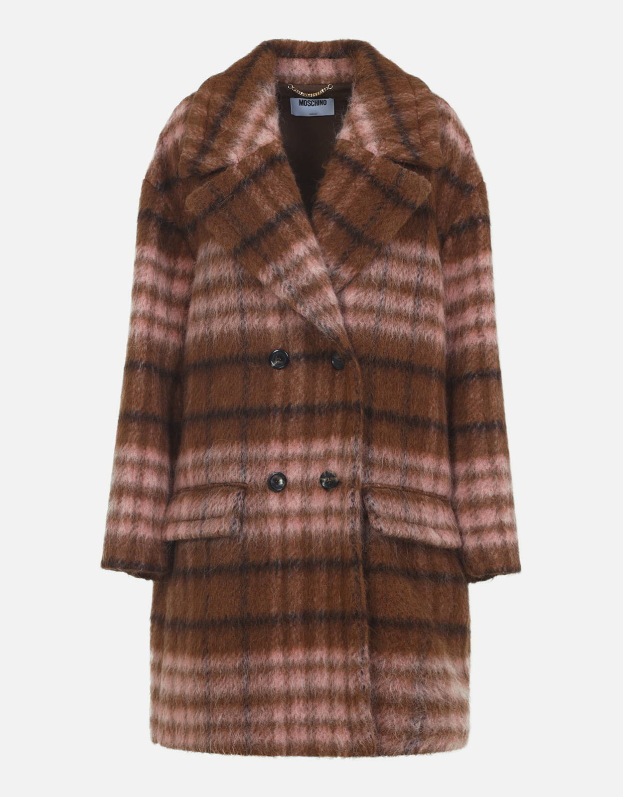 Moschino ウールブレンド チェックコート (ジャケット,ウールコート