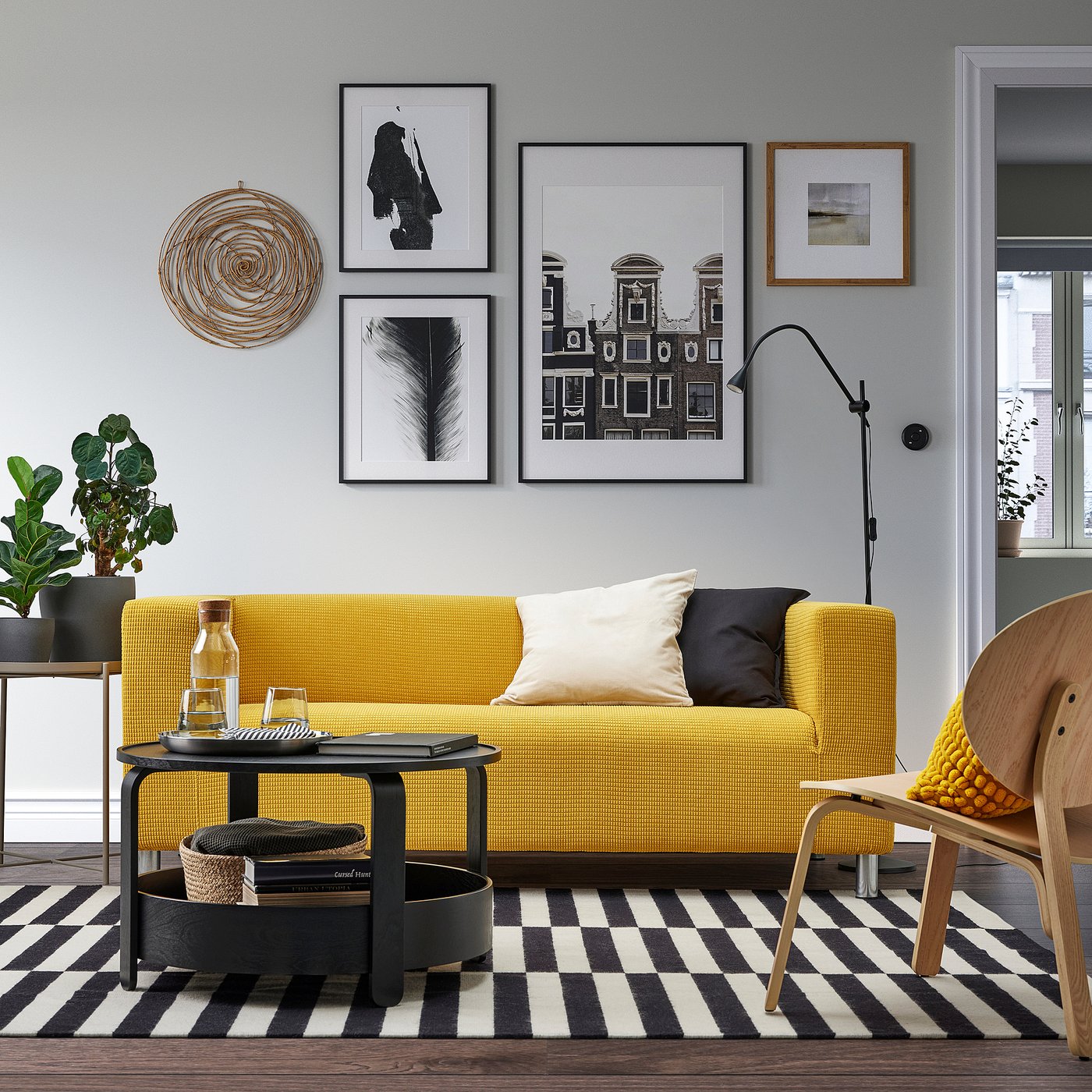 BORGEBY coffee table, black, 70 cm - IKEA