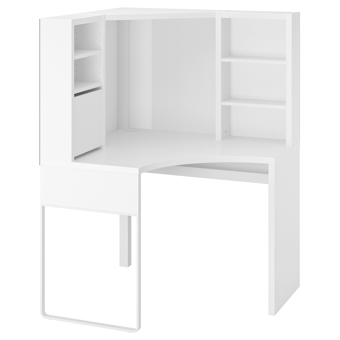 MICKE ミッケ コーナーワークステーション, ホワイト, 100x142 cm - IKEA