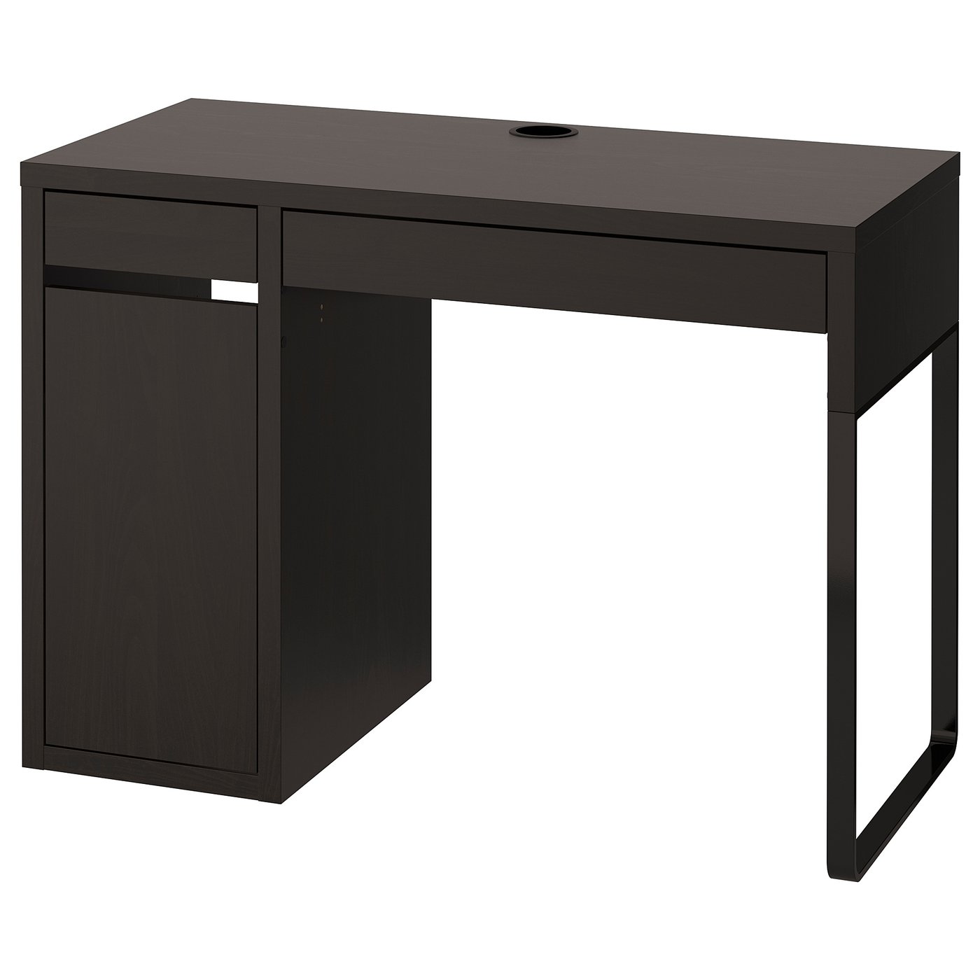 MICKE ミッケ デスク, チャコール/レッド, 105x50 cm - IKEA