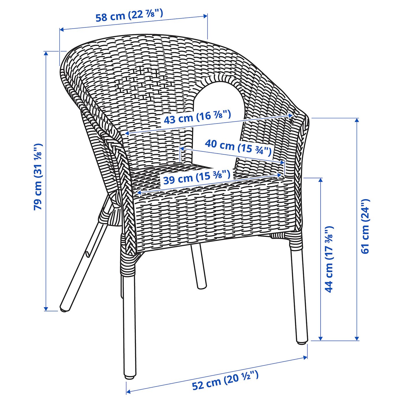 AGEN アーゲン チェア, 籐, 竹 - IKEA