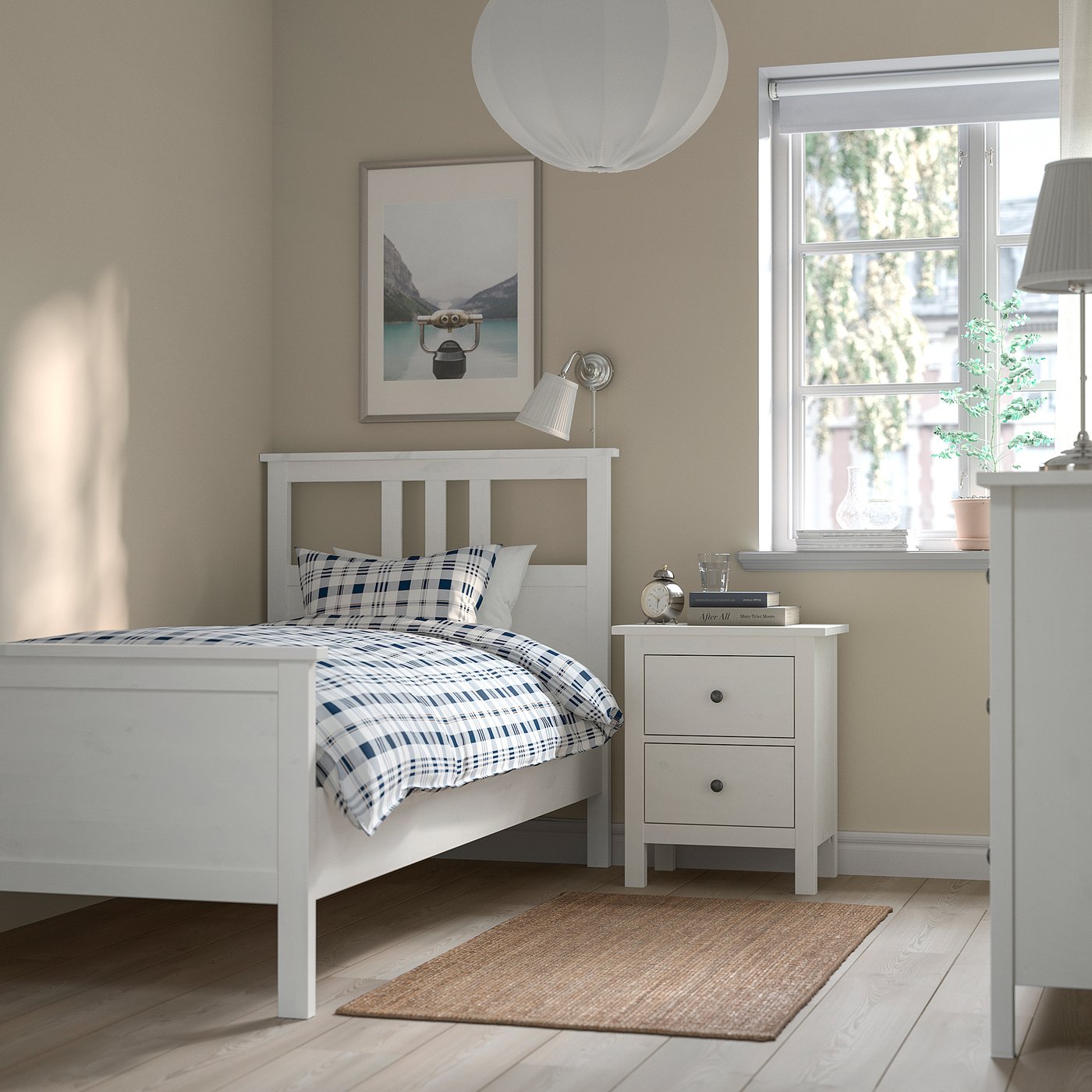 HEMNES ヘムネス ベッドフレーム, ホワイトステイン, 90x200 cm - IKEA