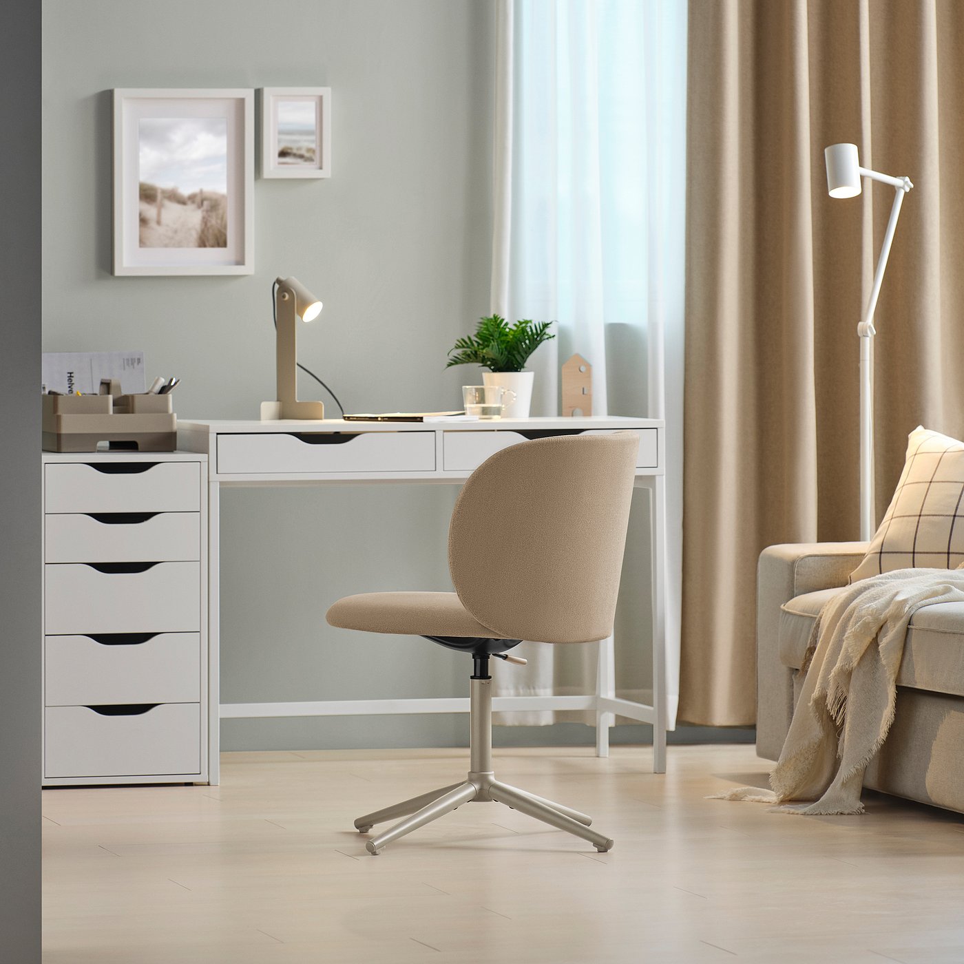 KRYLBO クリルボー 回転チェア, トネルード ダークベージュ - IKEA