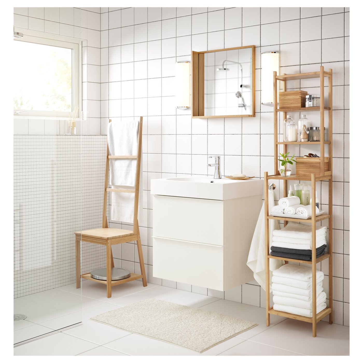 RÅGRUND ローグルンド タオルラックチェア, 竹 - IKEA