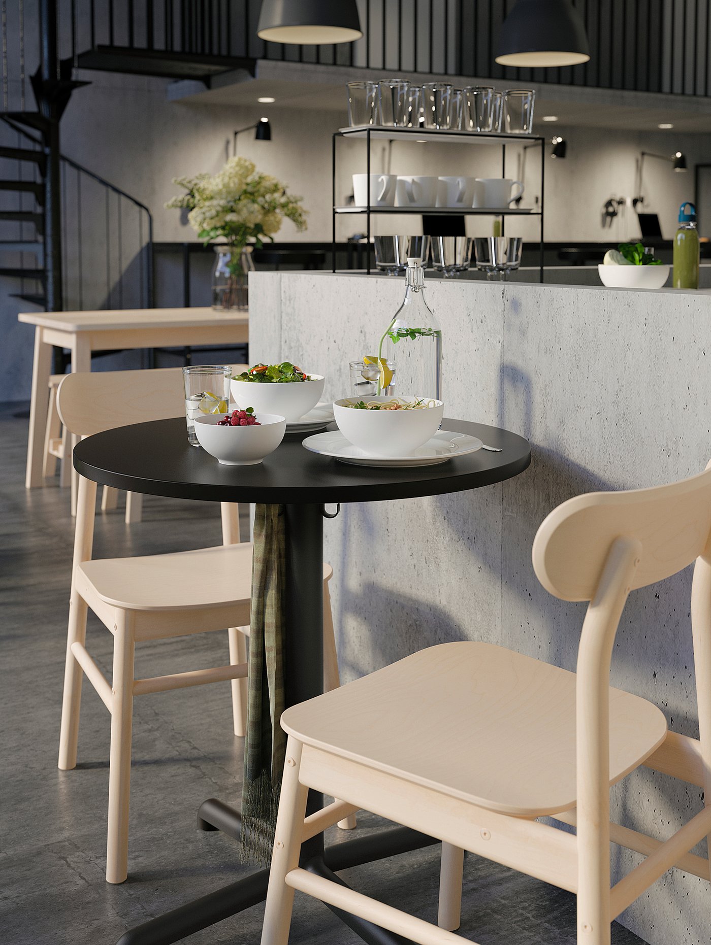 STENSELE ステーンセレ テーブル, チャコール/チャコール, 70 cm - IKEA