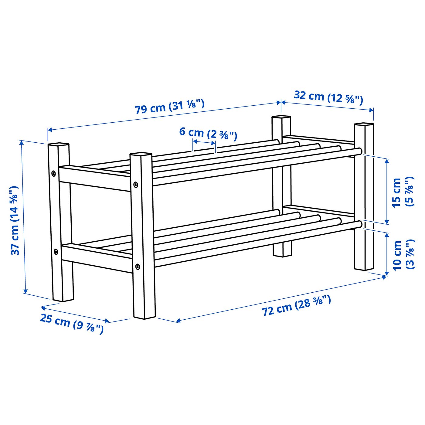 TJUSIG シューシグ シューズラック, ブラック, 79 cm - IKEA