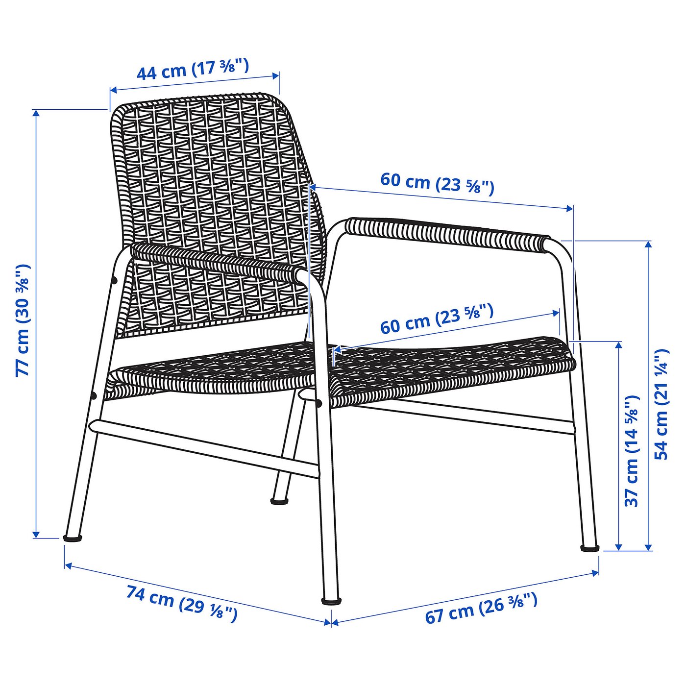 ULRIKSBERG ウルリクスベリ パーソナルチェア, 籐, チャコール - IKEA