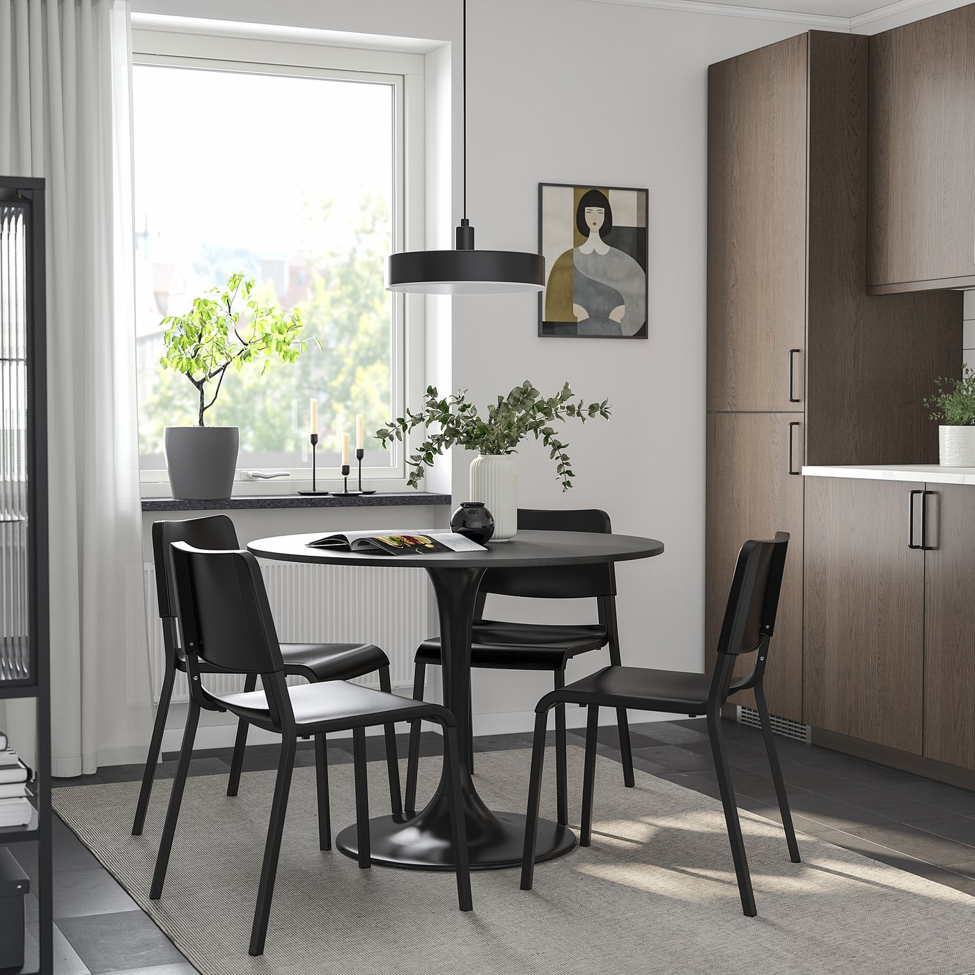 DOCKSTA table, black/black, 401/2