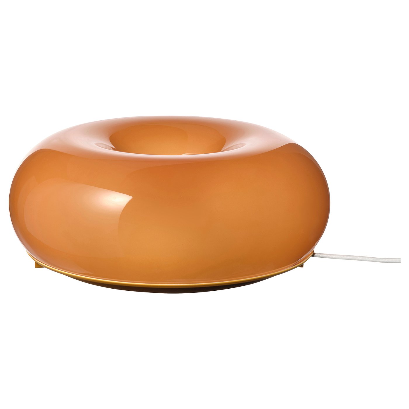 VARMBLIXT LED table/wall lamp, orange glass/round, 12