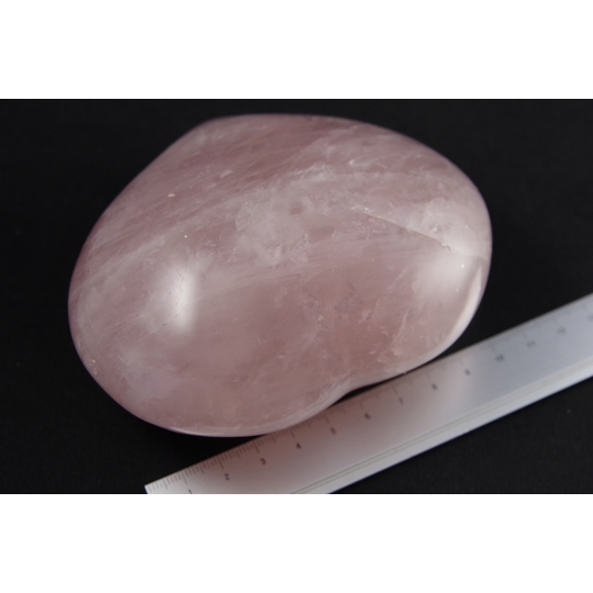 ローズクォーツハート型磨き石 706g 天然石販売 名取貴石 天然石