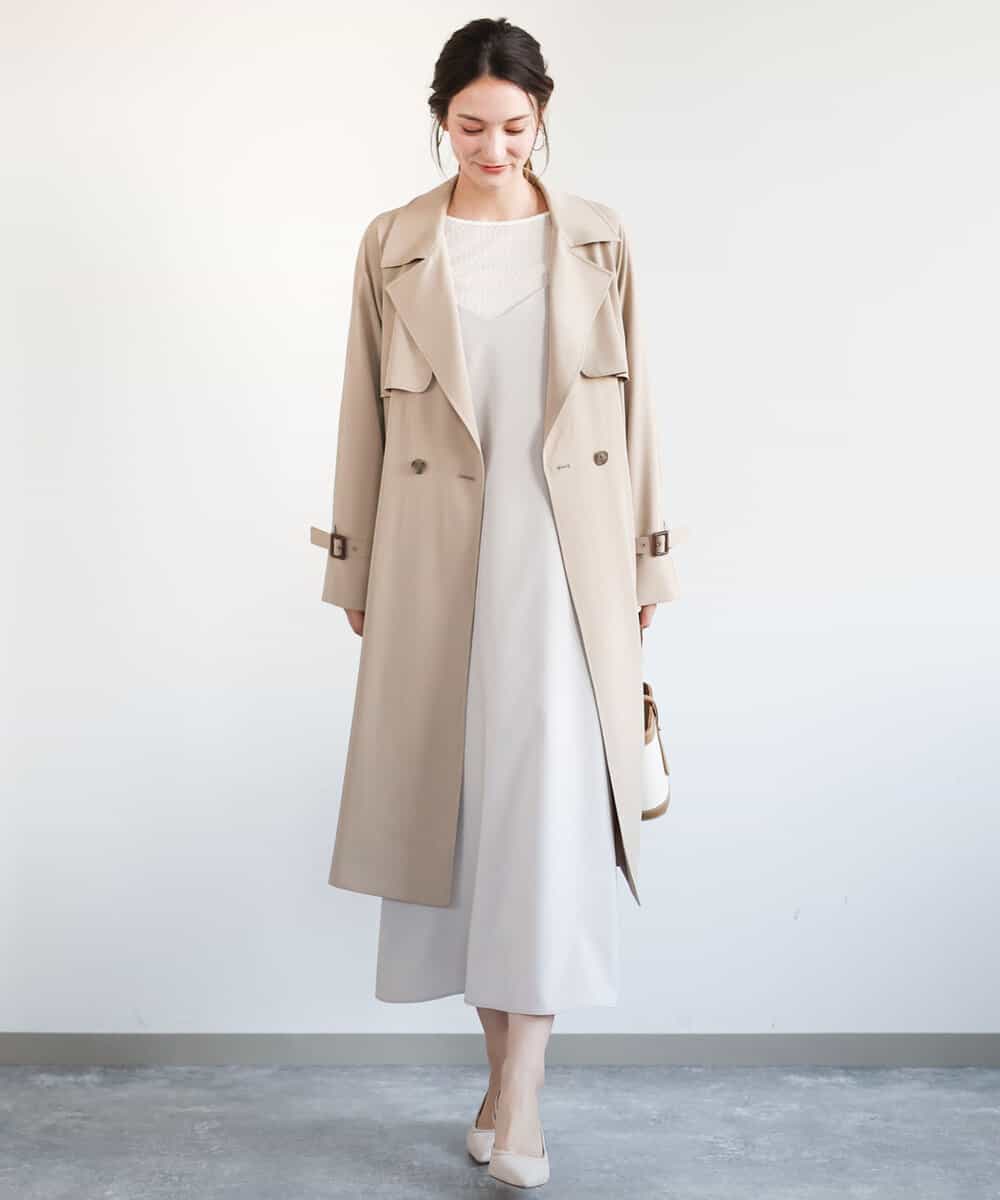 ベルト付きツイルトレンチコート/洗える(トレンチコート) | MK MICHEL