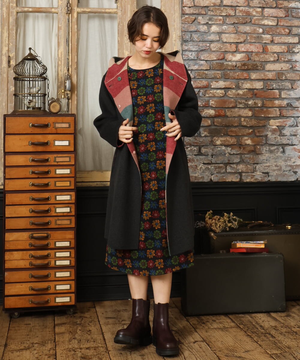 2WAY】Wフェイスリバーフード付きロングコート(その他のコート