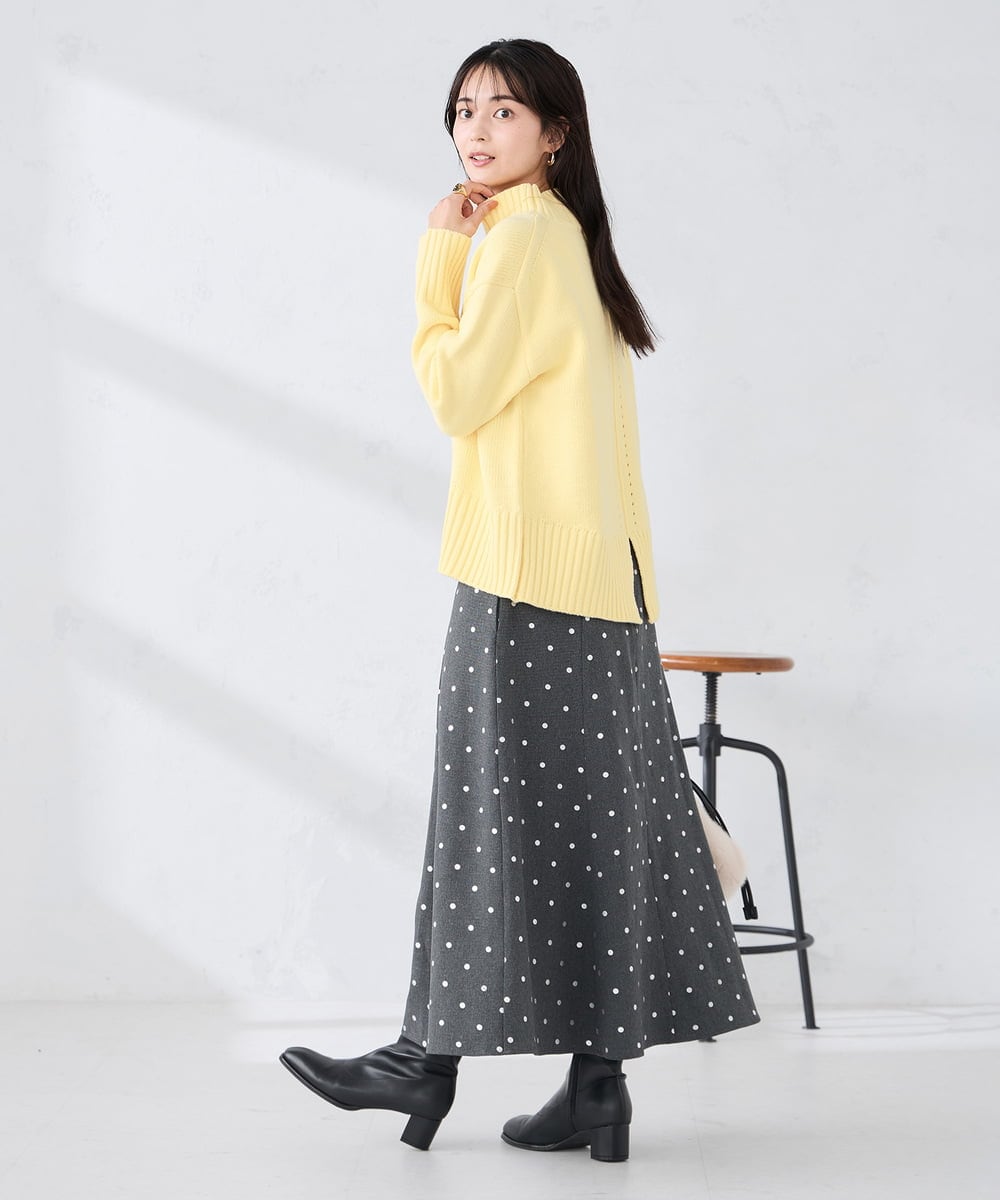 箔ドットフレアスカート(ミモレ丈スカート) | a.v.v(アー・ヴェ・ヴェ